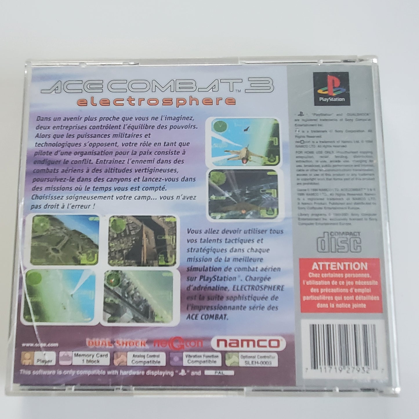 Ace Combat 3 PS1 - Jeu Simulation Vol Combat