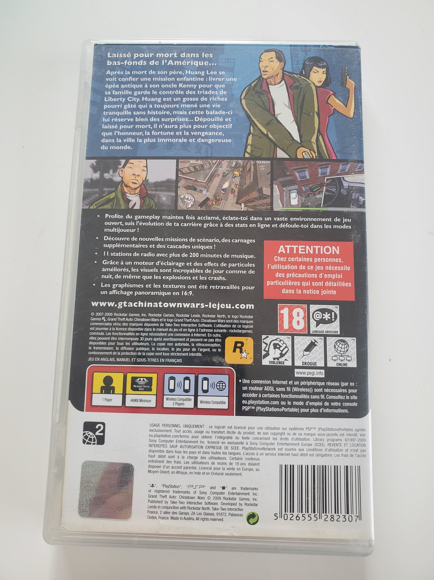 Grand Theft Auto Chinatown Wars GTA PSP - Jeu Action avec Plan