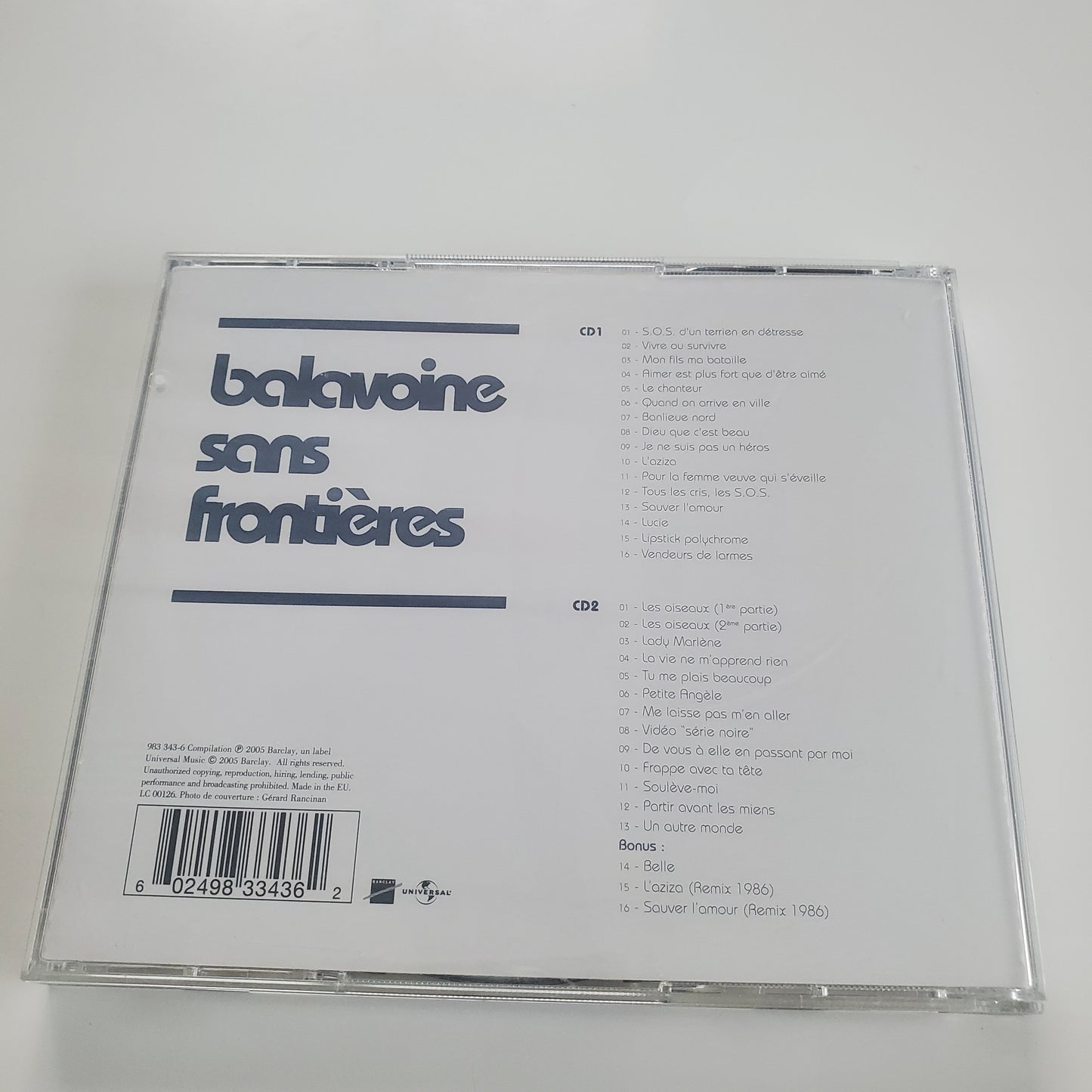 Daniel BALAVOINE Sabs Frontière