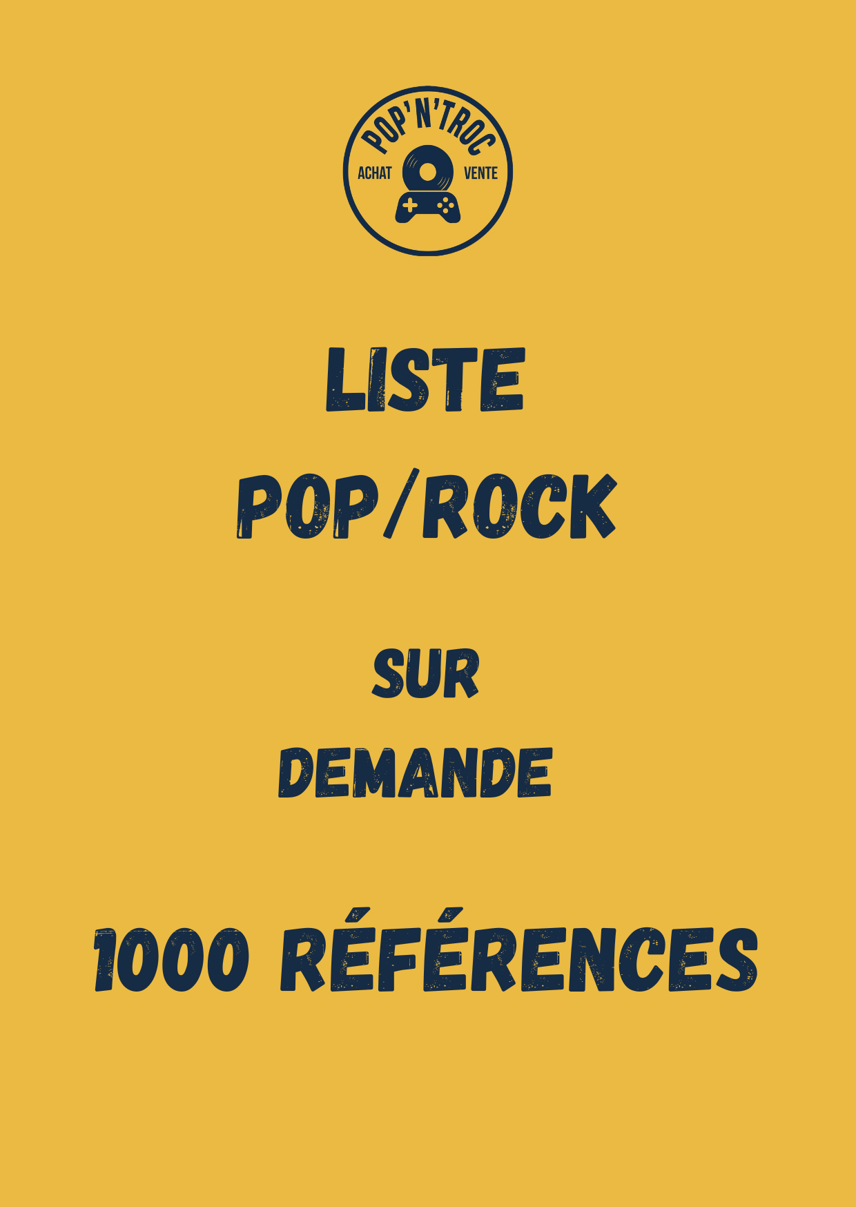 Liste 33Trs POP/ROCK
