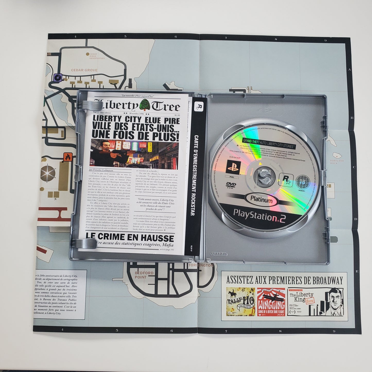 Grand Theft Auto Liberty City Stories GTA PS2 - Jeu Action avec Plan et Notice