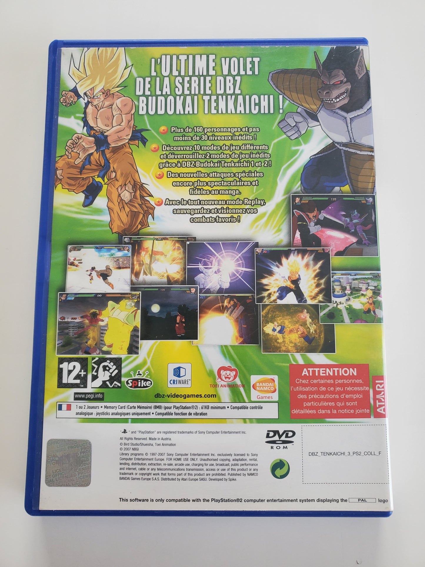 Dragon Ball Z Budokai Tenkaichi 3 PS2 - Jeu Combat