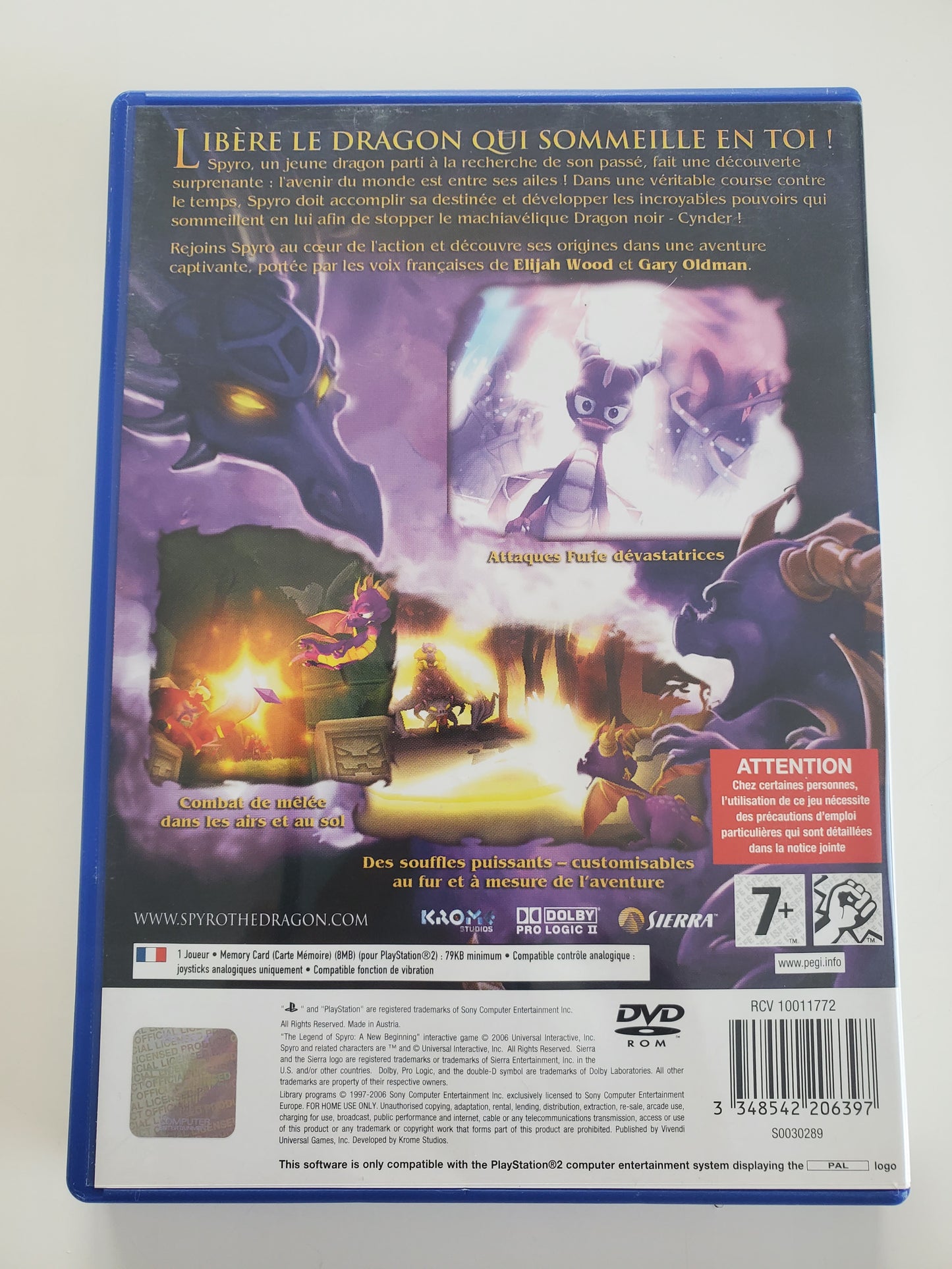 The Legend of Spyro A New Beginning PS2 - Jeu Action Aventure avec Notice