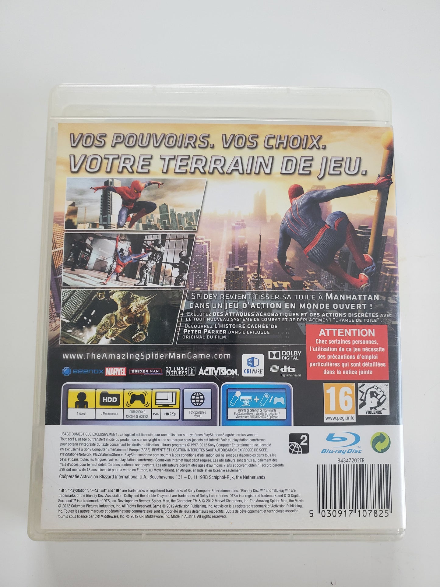 The Amazing Spider-Man PS3 - Jeu Action Aventure avec Notice