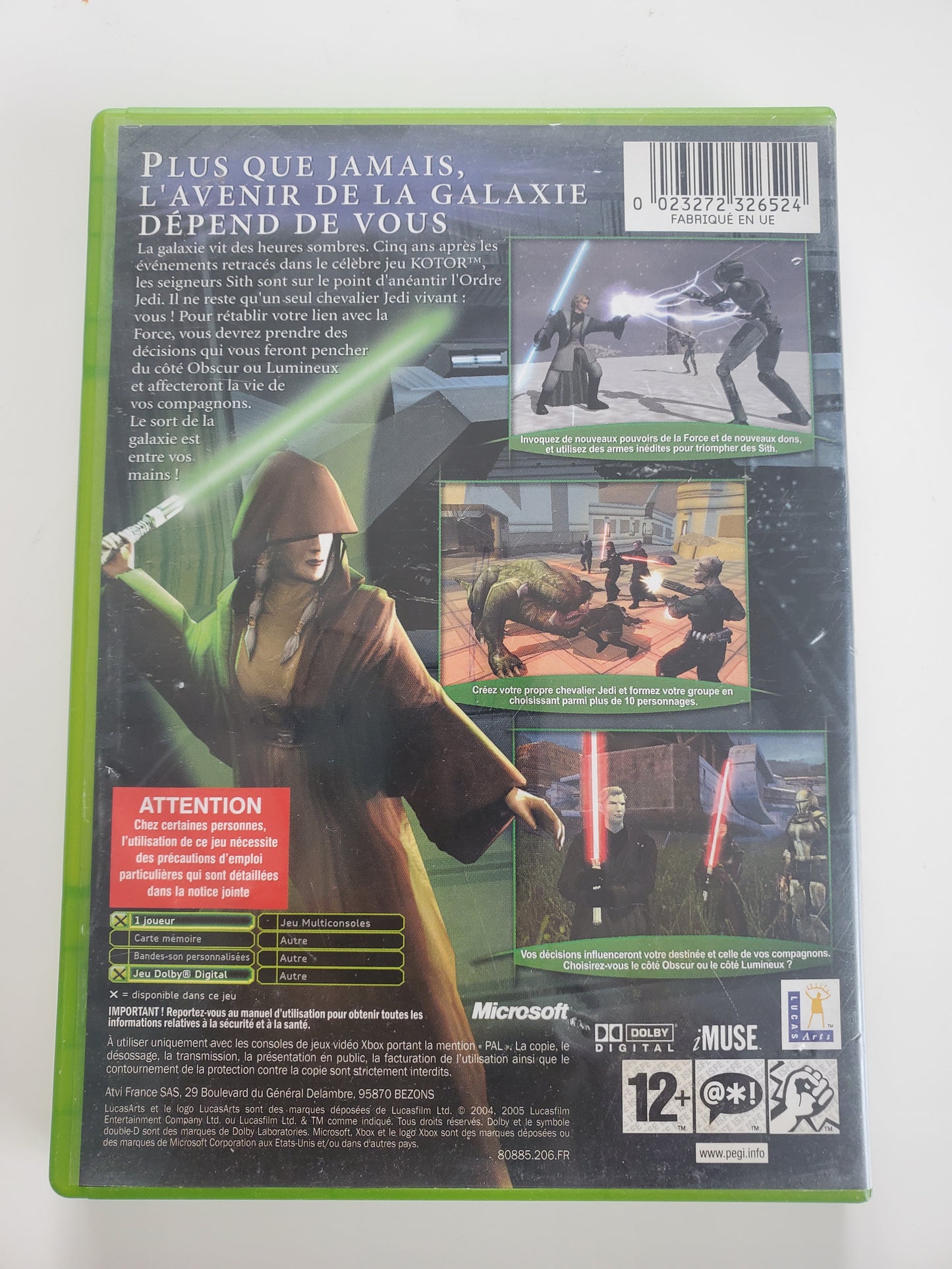 Star Wars Knights of the Old Republic II The Sith Lords Xbox - Jeu RPG
