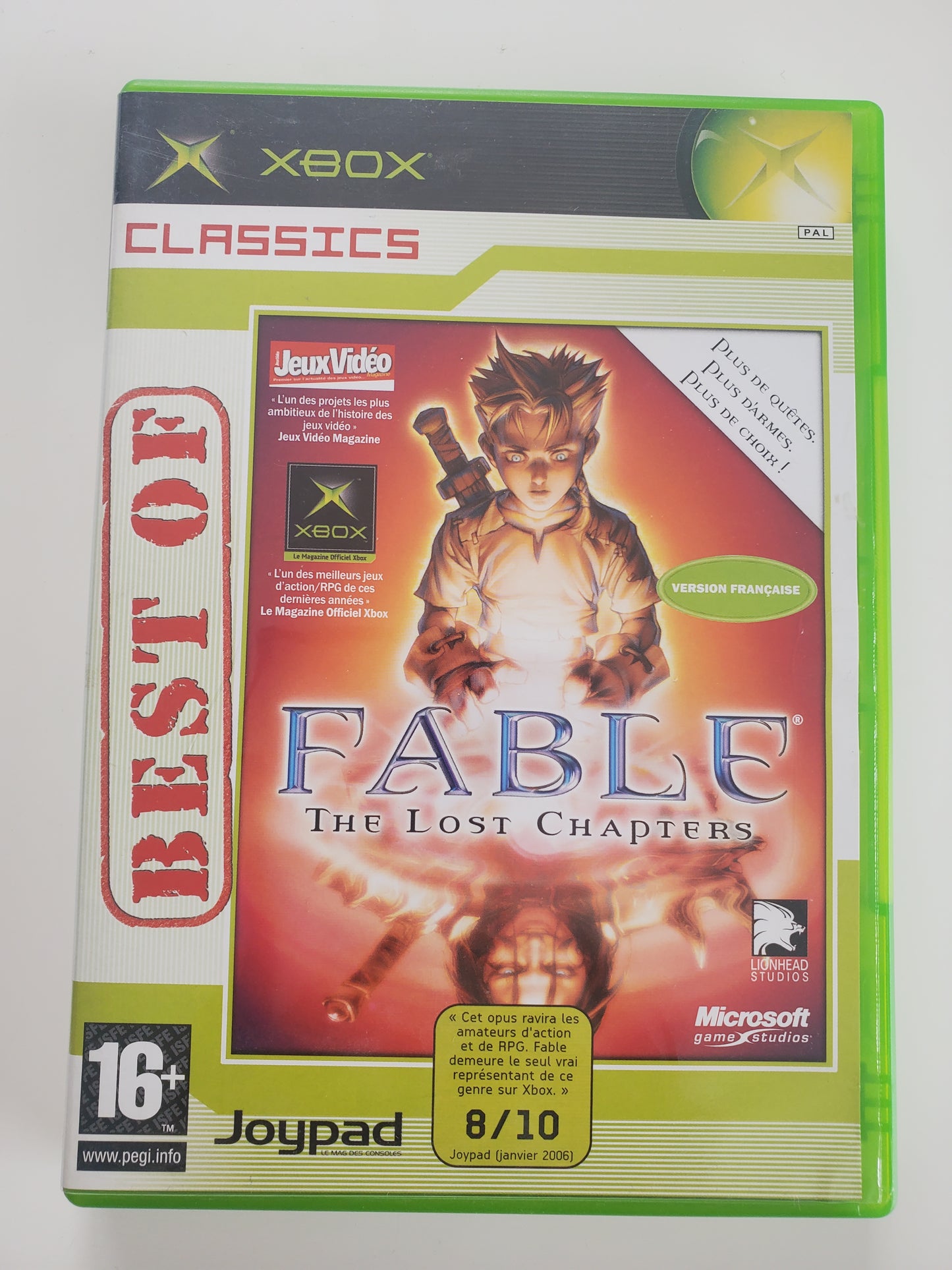 Fable The Lost Chapters Xbox - Jeu RPG avec Notice