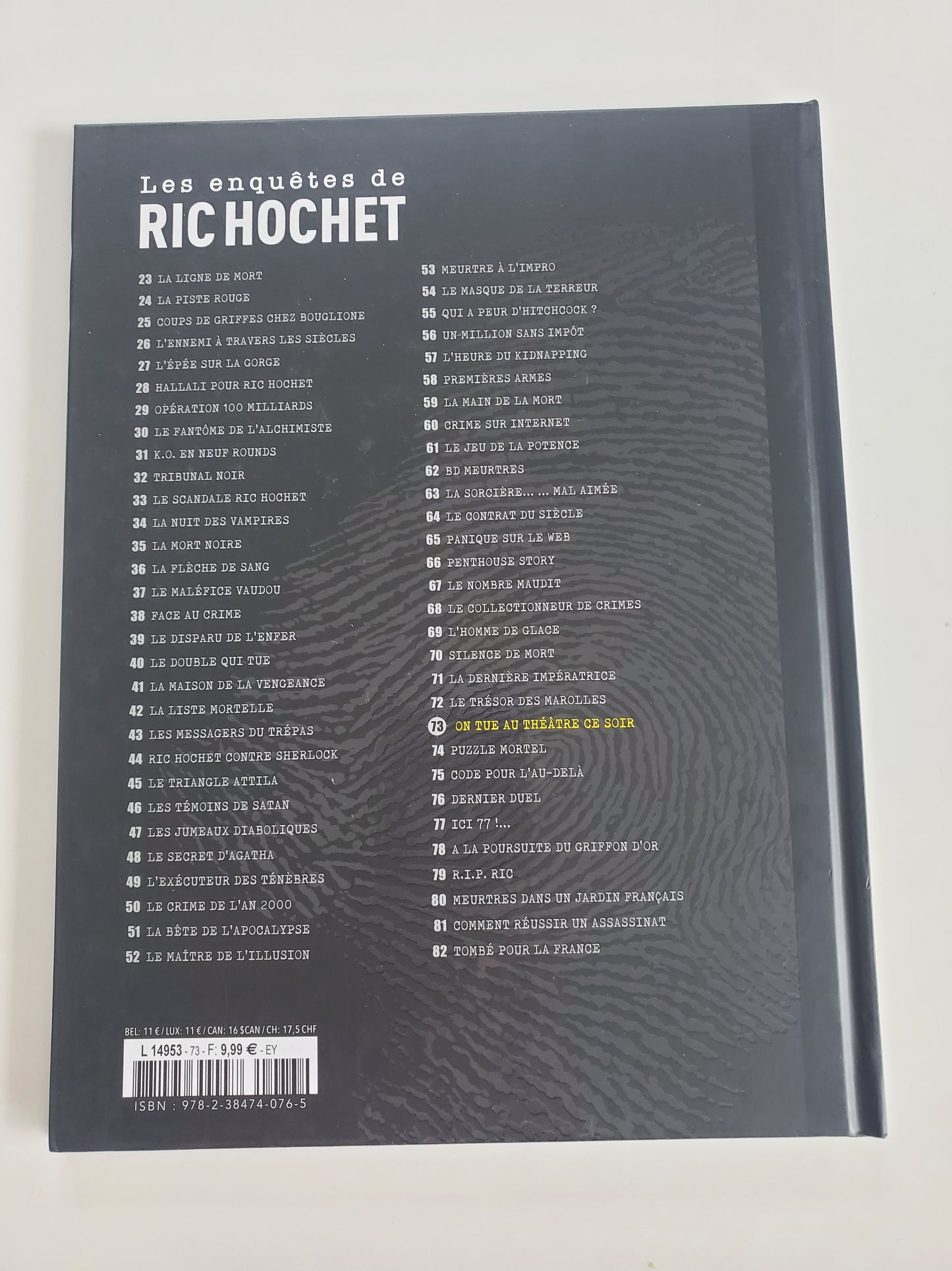RIC HOCHET : On Tue au Théatre ce soir N°73